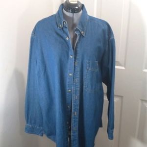 Women's Jean Jacket/shirt, cotton Sz Large